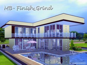 Sims 4 — MB-Finish_Grind  by matomibotaki — MB-Finish_Grind , modern and stylish family house.Details: Stylish entrance,