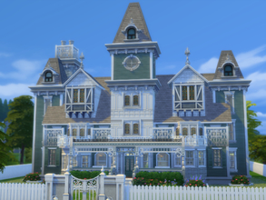 Sims 4 — Wudcastle Victorian by cm_11778 — A lovely green and white Victorian home with 3 bedrooms 3 baths, eat-in