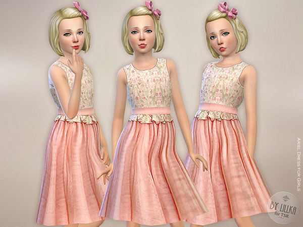 Sims 4 — Ariel Dress NEEDS Holiday Celebration (origin) by lillka — Ariel Dress for Girls New item / one style YOU NEED