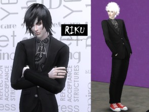 Sims 4 — RIKU - outfit for MALE - City Living needed by Helsoseira — Having a date tonight? This romance gothic suit will