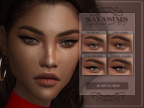 Sims 4 — Eyeliner N3 by SayaSims — - 3 swatches, one colour only. - Female - Custom Thumbnail - Teen to elder - HQ mod