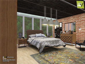Sims 3 — Pera Bedroom by ArtVitalex — - Pera Bedroom - ArtVitalex@TSR, Sep 2017 - All objects are recolorable - Pera