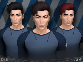 Sims 4 — Ade - Craig by Ade_Darma — New Hair mesh ll 27 colors Dark Roots ll Support HQ mod ll no morph ll smooth bones