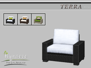 Sims 4 — Terra Lounge Chair by NynaeveDesign — Terra Patio - Lounge Chair Located in: Comfort - Outdoor Furniture Price: