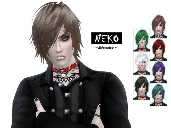 Sims 4 — NEKO - Kijiko's Kitten hair - re-textured - Mesh needed by Helsoseira — Retextured from Kijiko's White Toyger