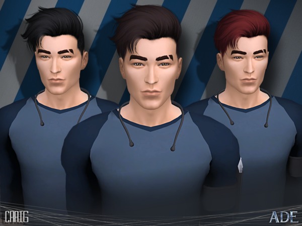 Sims 4 — Ade - Craig by Ade_Darma — New Hair mesh ll 27 colors Dark Roots ll Support HQ mod ll no morph ll smooth bones