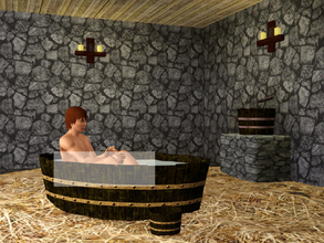 Sims 3 — Medieval Bathroom by ShinoKCR — Including Bathtub and Sink 