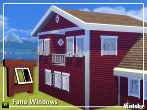 Sims 4 — Fana Constructionset Part 1 by Mutske — This set contains several Scandinavian type of windows. The windows are