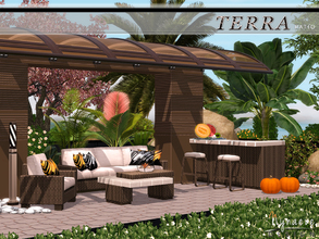 Sims 3 — Terra Patio by NynaeveDesign — A sleek contemporary patio with eclectic, inviting look made for lounging and
