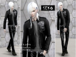 Sims 4 — SEKO - Pants for Male by Helsoseira — It's fall, grab your pvc pants and head to Romance Festival. Required base