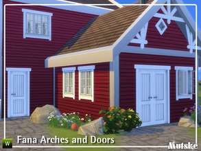 Sims 4 — Fana Constructionset Part 2 by Mutske — This set contains several Scandinavian type of doors and arches. They