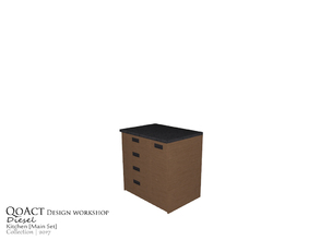 Sims 3 — Diesel Counter Wide Drawers Left by QoAct — Part of the Diesel Kitchen QoAct Design Workshop | 2017 Kitchen