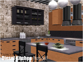 Sims 3 — Diesel Kitchen [Main Set] by QoAct — QoAct Design Workshop | 2017 Kitchen Collection Set Content: - Diesel