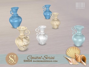 Sims 4 — Coastal Bathroom Jug by SIMcredible! — by SIMcredibledesigns.com available at TSR 4 colors variations