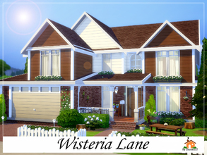 Sims 4 — Wisteria Lane by sharon337 — Wisteria Lane is a family home built on a 40 x 30 lot. Value $228,354 It has 5