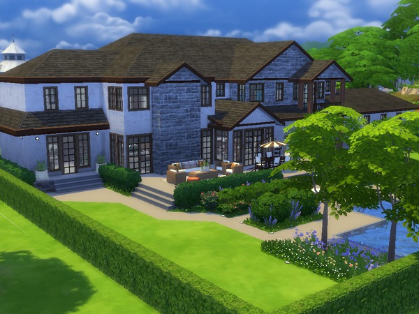 Sims 4 — The Oak by dorienski — The Oak is a very spacious family home with a living and dining room, kitchen with