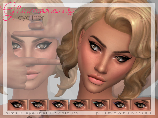 Sims 4 — PnF | Glamorous Liner by ali1 — New eyeliner 7 colours