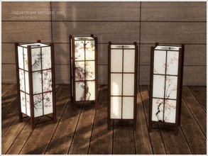 Sims 4 — Japanese lamp T01b by Severinka_ — Table lamp in Asian style v01 big From the set 'Japanese lamps' Build / Buy