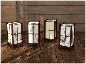 Sims 4 — Japanese lamp T01m by Severinka_ — Table lamp in Asian style v01 middle From the set 'Japanese lamps' Build /