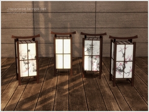 Sims 4 — Japanese lamp T02m by Severinka_ — Table lamp in Asian style v02 middle From the set 'Japanese lamps' Build /