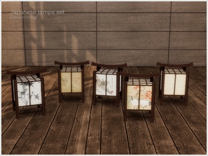 Sims 4 — Japanese lamp T02s by Severinka_ — Table lamp in Asian style v02 small From the set 'Japanese lamps' Build / Buy