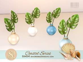 Sims 4 — Coastal Plants 1 Monstera deliciosa by SIMcredible! — by SIMcredibledesigns.com available at TSR 4 colors