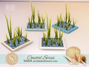 Sims 4 — Coastal Plants 6 Eel Grass by SIMcredible! — Sure it is artificial, since eel grass is aquatic. But it is so