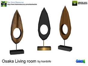 Sims 4 — kardofe_Osaka Living room_Sculpture by kardofe — Small decorative sculpture in wood and metal, in three color
