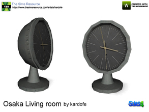Sims 4 — kardofe_Osaka Living room_Table clock by kardofe — Table relics, made with aviation metal.