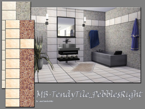 Sims 4 — MB-TrendyTile_PebblesRight by matomibotaki — MB-TrendyTile_PebblesRight, elegant tile wall with small and large