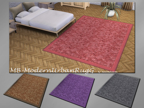 Sims 4 — MB-UrbanModernRugG by matomibotaki — MB-UrbanModernRugG, modern and fluffy rug with border, comes in 4 different