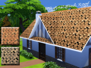 Sims 4 — MB-Antiqued_Roof by matomibotaki — MB-Antiqued_Roof, antiqued layered roof, with old fashion shrigle texture,