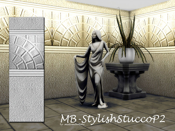 Sims 4 — MB-StylishStuccoP2 by matomibotaki — MB-StylishStuccoP2, unusual strucctual wall with rough and stylish stone
