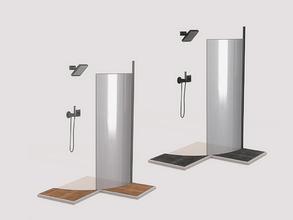 Sims 4 — Bathroom Gemini - Shower by ung999 — Bathroom Gemini - Shower ( corner shower ) Color Options : 2