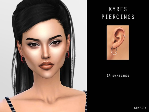 Sims 4 — grafity - Kyres Piercings by GrafitySims — - 14 swatches - HQ Compatible Enjoy!