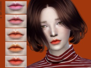Sims 4 — Gradient Lips 01 by LIAASIMS — Gradient Lips 01 - 5 Swatches -Custom Colors *Does not show over some skin