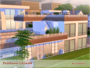 Sims 4 — Penthouse Citywalk by yvonnee2 — Modern and very comfortable house for singles and couples.First floor :
