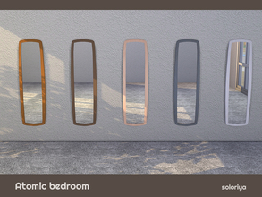 Sims 4 — Atomic Bedroom Mirror by soloriya — Wall mirror. Part of Atomic Bedroom set. 5 color variations. Category: