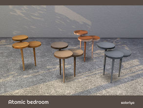 Sims 4 — Atomic Bedroom End Table by soloriya — End talbe. Part of Atomic Bedroom set. 4 color variations. Category: