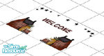 Sims 1 — Welcome Rug - 10 by SimsationalMom — This Welcome Rug will let everyone know that they are welcome at your sim