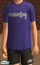 Sims 2 — weekday undies for boys - saturday by yve — boxers and t-shirt for... saturday