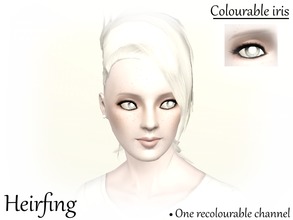 Sims 3 — Colorable Pupils by Heirfing — For if you are bored of the default black pupils. Works for both genders, from