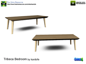 Sims 4 — kardofe_Tribeca Bedroom_CoffeeTable by kardofe — Wooden coffee table with simple and simple lines