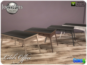Sims 4 — lilibi desk by jomsims — lilibi desk. more small than ea desk