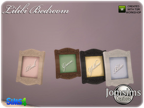 Sims 4 — lilibi bedroom table frame  deco by jomsims — lilibi bedroom table frame deco