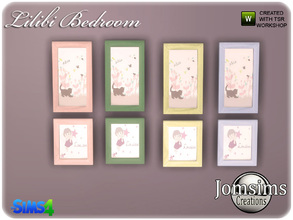 Sims 4 — lilibi bedroom wall paintings by jomsims — lilibi bedroom wall paintings
