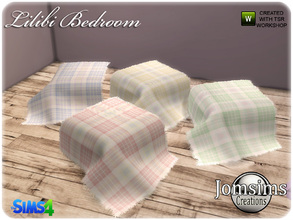 Sims 4 — lilibi blanket bed deco by jomsims — lilibi blanket bed deco