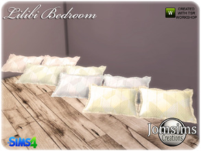 Sims 4 — lilibi cushions deco for bed by jomsims — lilibi cushions deco for bed