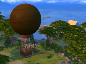 Sims 4 — Hot-Air Balloon by kilra2 — Dream away in this hot-air balloon. It's created for a single household. Enjoy. 