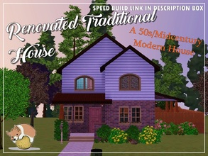 Sims 3 — Renovated Traditional Home: A 50s/Midcentury House by PotatoCorgi — The couple who owns the house loves the